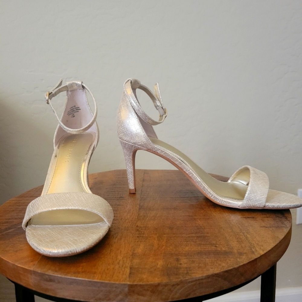 Gold strappy heel